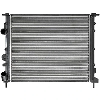 Abbildung von MAHLE ORIGINAL CR 449 000P Kühler, Motorkühlung für Fahrzeuge ohne Klimaanlage 430 378 28 Kühlrippen mechanisch gefügt RENAULT: Kangoo I, CLIO 2