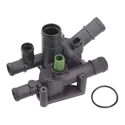 Abbildung von MEYLE 128 228 0001 Kühlwasserthermostat 105 ORIGINAL Quality mit Dichtung Kunststoffgehäuse VOLKSWAGEN: Golf 4 Schrägheck, Variant