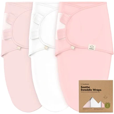 Abbildung von KeaBabies 3 Pack Bio Baby Schlafsack zum Pucken Ergonomische Pucksack 0 Monate, Babyschlafsack Neugeborene, Pucktuch Baby, Puck Pucksack, Wickeldecke (Candy)