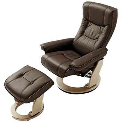 Abbildung von Robas Lund, Sessel, Relaxsessel, Hamilton mit Hocker, Leder/braun, 83 x 85 110 105 cm, 64026BN5