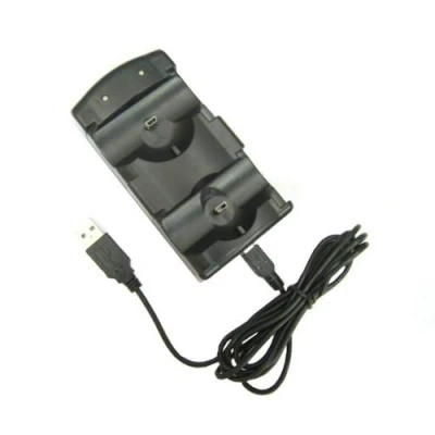 Abbildung von OSTENT 2 in 1 Ladegerät Dock Station kompatibel für Sony PS3 Wireless Bluetooth Anschlüsse PS Move Controller