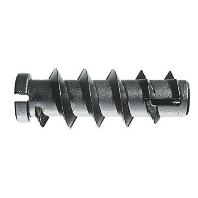 Abbildung von fischer FTP K 4 Turbo Porenbetonanker aus Kunststoff zum Befestigen von Bildern, Leuchten und Wandregalen uvm. in Porenbeton Vollgips Platten 25 Stück Art. Nr. 78411, Grau