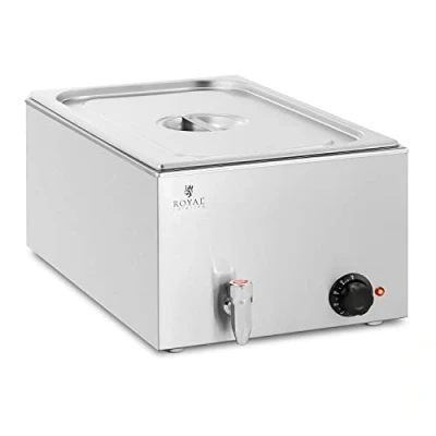 Abbildung von Royal Catering RCBM_GN1/1_1 Bain Marie 600 W 1 GN 1/1 Ablasshahn Wasserbad Speisenwärmer