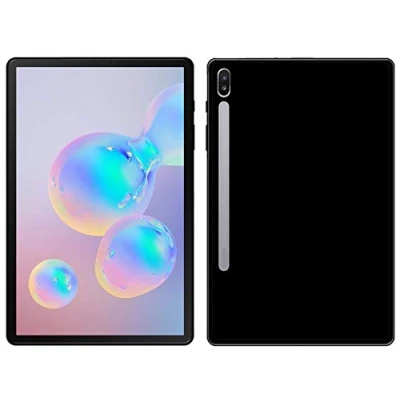 Abbildung von cofi1453® Silikon Hülle Bumper Schwarz kompatibel mit Samsung Galaxy TAB S6 (T865/T860) Case TPU Soft Handyhülle Cover Schutzhülle