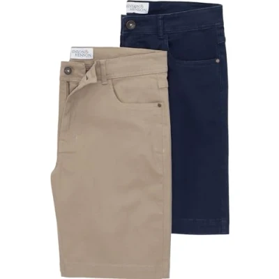 Abbildung von HENSON&amp;HENSON Bermudas (Packung, 2er Pack) in bequemer Regular fit Passform und 5 Pocket Style