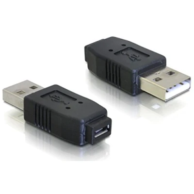 Abbildung von Delock Adapter USB Micro A+B Buchse zu USB2.0 A Stecker Schwarz