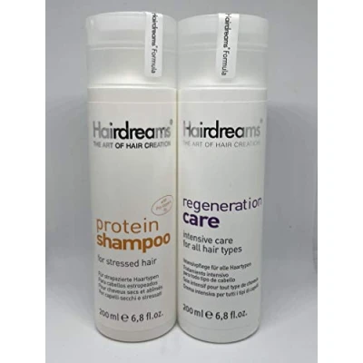 Abbildung von Hairdreams Haarpflege Set Protein Shampoo + Regeneration Care, Set, 2 tlg., für Haare mit Echthhaarverlängerungen