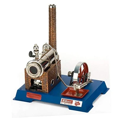 Abbildung von Wilesco Experimentierkasten Dampfmaschine D6, (Set, 1 tlg., 1), mit vernickeltem Messingkessel und Domdampfpfeife
