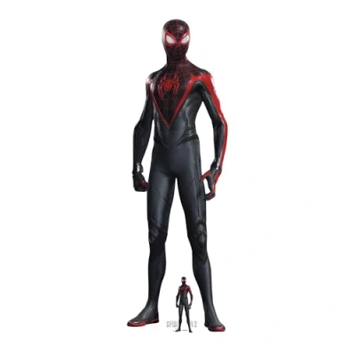 Abbildung von Star Cutouts SC4455 Spider Man Miles Morales Pappaufsteller mit Mini perfekt für Marvel Fans, Partys und Events