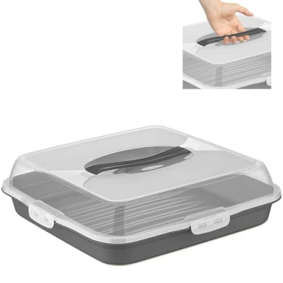 Abbildung von uandu home Kuchentransportbox Tortentransportbox mit Haube und Griff, Kuchenbehälter, Tortenbehälter, (Tortentransportbox BPA Frei Tortenbehälter), Dishwasher Safe