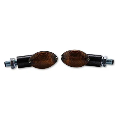 Abbildung von Shin Yo Blinkerpaar Cateye 12V/H21 M10 kurz carbonlook getöntes Glas