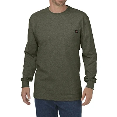 Abbildung von Dickies Herren Langärmelig, Rundhalsausschnitt T Shirt, moosgrün, XL