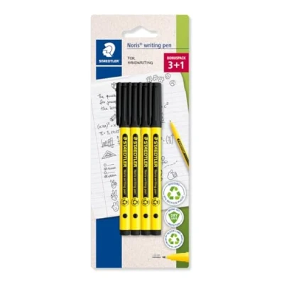 Abbildung von 10 x Staedtler Fineliner Noris writing pen schwarz 4 Stück