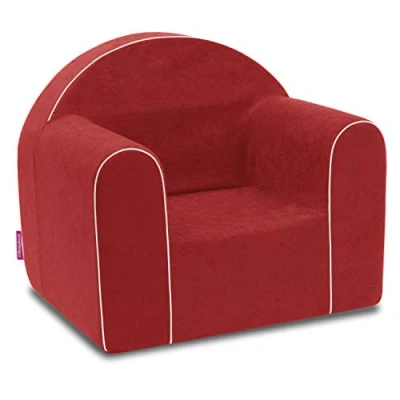 Abbildung von Mini Kindersessel Kinder Babysessel Baby Sessel Sofa Kinderstuhl Stuhl Schaumstoff Umweltfreundlich (Rot)