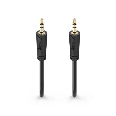 Abbildung von Hama Slim AUX Kabel 3,5mm Klinke 1,5m Schwarz Audio Kabel, 3,5 mm Klinke, (150 cm), dünnes Klinken Adapter für Handy Tablet PC MP4 MP3 Player
