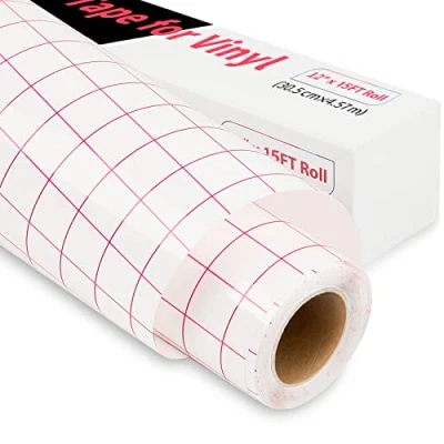 Abbildung von Transferfolie Plotter für Plotterfolie Vinyl Lya 30,5 x 457,5cm Übertragungsfolie for Cri cut, Silhouette Cameo, Cricut Partydekoration, Becher, Fenster und Aufkleber