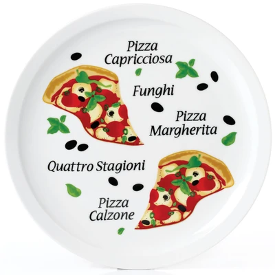 Abbildung von van Well Pizzateller &quot;Margherita&quot;, (Set, 6 St., 30cm), Porzellan, spülmaschinen und mikrowellengeeignet, Ø 30 cm