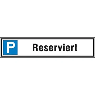 Abbildung von SafetyMarking® Hinweisschild P Reserviert 52 cm x 11