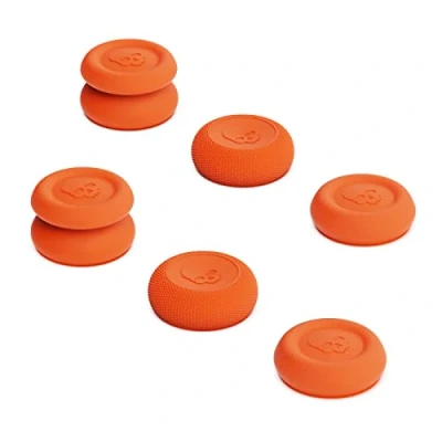 Abbildung von Skull &amp; Co. Skin, CQC and FPS Thumb Grip Set Joystick Cap Analog Stick for Nintendo Switch Pro Controller PS5 / PS4 Slim/Pro Candy Orange, 3Pairs(6pcs)