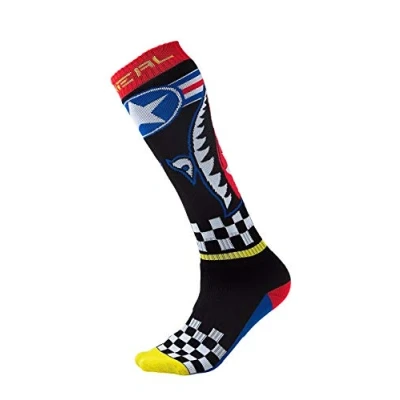 Abbildung von O&#039;NEAL 0356 734 Pro MX Wingman Socken (Schwarz/Rot/Blau, Einheitsgröße)