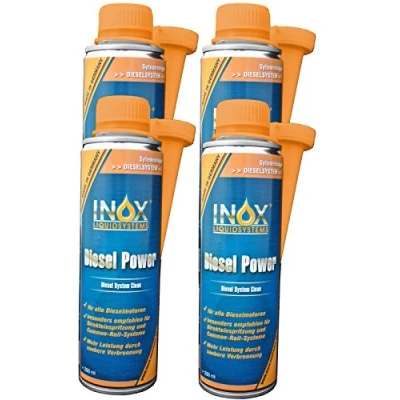 Abbildung von INOX Diesel Power Additiv, 4 x 250ml Dieselsystem Reiniger für alle Dieselmotoren verbessert Motor Leistung