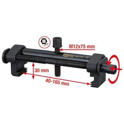 Abbildung von KS TOOLS 150.3170 Abzieher, Riemenscheibe 40 17 9 30 M12x75 Außensechskant