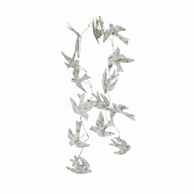 Abbildung von Loberon Girlande Lucin, naturgetreue Vogel Silhouetten, Schwalben Motiv, biegsam, mit feinem Antik Finish, Frühlingsstimmung, Dekoration, Eisen, grau