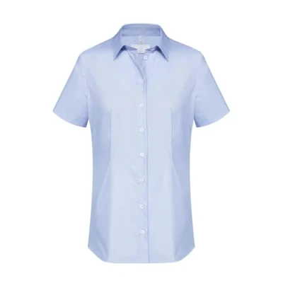 Abbildung von Greiff Kurzarmbluse Corporate Bluse Damen BASIC Regular Fit Hellblau 38