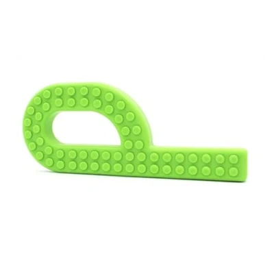 Abbildung von ARK Grabber Brick innovative Kauhilfe mit Ziegelstein Struktur, schadstofffrei, in 3 Härtegraden, sensorische Unterstützung für Kinder und Erwachsene, ergonomisches Design (mittel, grün)