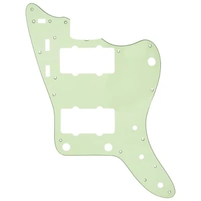 Abbildung von Musiclily Pro 13 Löcher Pickguard Gitarren Schlagbrett für MIJ Fender Japan Jazzmaster,3 lagig Mint Green