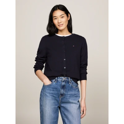 Abbildung von Tommy Hilfiger Stitch Strickjacke, Damen, Größe: Large, Desert sky