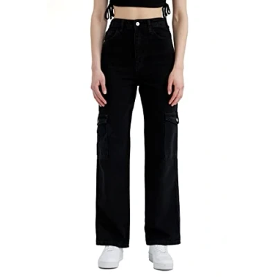 Abbildung von DeFacto Damen A0684AX Jeans, Black, 32