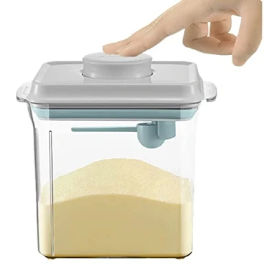 Abbildung von Neuytiky Milchpulverspender 1700 ml,Versiegelter PulverbehäLter,Tragbare Milchpulver Aufbewahrungsbox FüR Lebensmittel,Milchpulver Behälter mit Löffel,FeuchtigkeitsbestäNdige