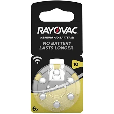 Abbildung von Rayovac 10 Hörgeräte Batterie 6er Pack