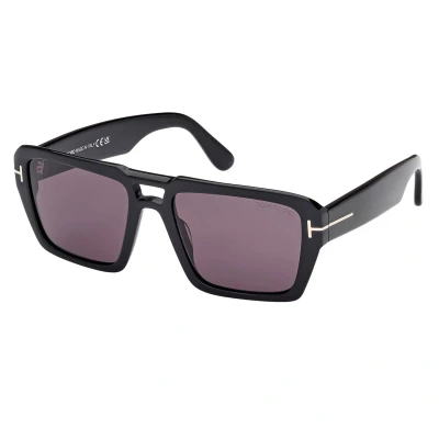 Abbildung von Tom Ford Sonnenbrille Glossy blacksmoke gray, Herren, Größe: 56, black smoke gray