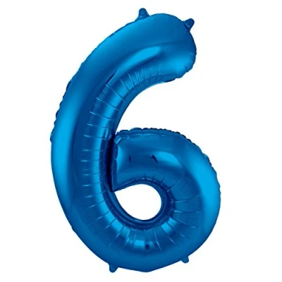 Abbildung von Ballonfolie 6 Blau 86 cm