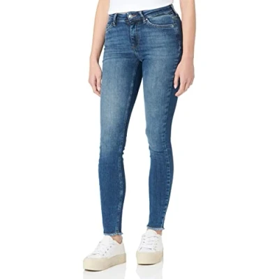 Abbildung von ONLY Damen Onlblush Mid Sk Ank Raw Dnm Rea194 Noos Jeans, Medium Blue Denim, M / 34L EU
