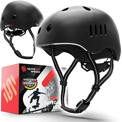 Abbildung von SKATEWIZ Fahrradhelm Kinder ab 6 Fahrrad Helm Mädchen Skaterhelm Kind skate helm, Extrem leicht, gut durchlüftet, zusätzliches Innenpolsterset enthalten