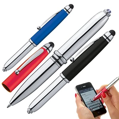 Abbildung von Livepac Office Kugelschreiber 3x Touchpen / LED Licht &amp; Touchscreenstift 1x blau ro