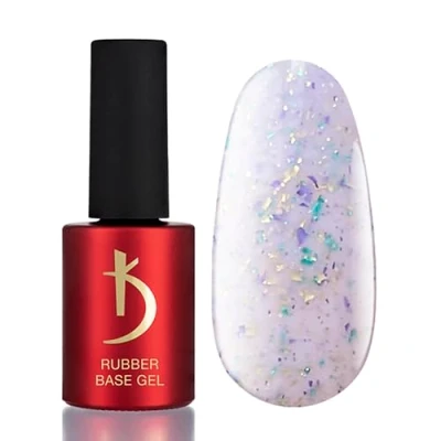 Abbildung von K Professional Rubber Base Gel Coat Souffle Pastel Purple 7ml Unterlack Nagellack Nägel Lila UV