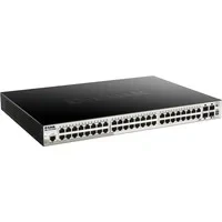 Abbildung von D Link DGS 1510 52XMP/E, 52 Port Smart Managed PoE+ Gigabit Stack Switch (48 x 10/100/1000 Mbit/s BaseT Port, 4 10G SFP+ Slot, 370W PoE Kapazität, 19&quot; Metallgehäuse) Nur EU Netzkabel