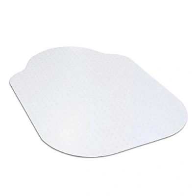 Abbildung von Evolve C5B5003G Bürostuhlmatte mit abgerundeten Ecken, für Niederflor Teppiche, 83,8 x 111,8 cm, transparent