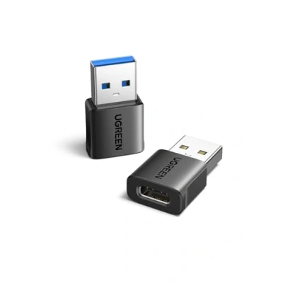 Abbildung von UGREEN USB C auf Adapter (2 Stück),10Gbps A Kompatibel mit iPhone 14/Pro/Max iPad Galaxy S24/S23 Serie Laptops Kopfhörer usw.
