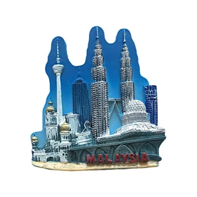 Abbildung von Malaysia 3D Kühlschrankmagnet, Touristen Attraktion kreative Heim und Küchendekoration