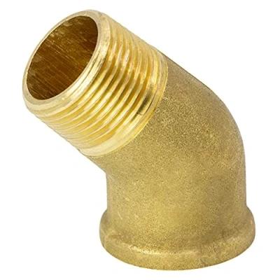 Abbildung von VARIOSAN Winkel 45 15242, 3/4&quot; IG/AG, Messing, Trinkwasser geeignet