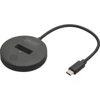 Abbildung von DIGITUS M.2 NVMe/SATA USB C Docking Station 3.2 Gen2 10 Gbit/s Formate 2242, 2260, 2280 &amp; 22110 max. Kapazität 4TB für PC, Notebook, Spielekonsolen Hotswap Plug Play Schwarz