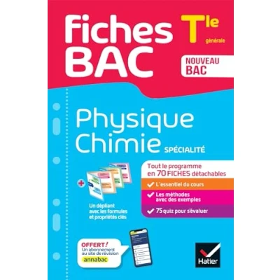 Abbildung von fiches Bac Physique Chimie Tle (spécialité) 2025: tout le programme en de révision détachables