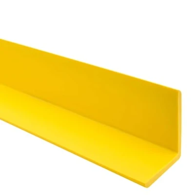 Abbildung von Quest Winkelprofil 27x27mm Kantenschutzwinkel Winkelleiste Eckenschutz PVC Kunststoff Ohne Klebeband 165cm, Gelb