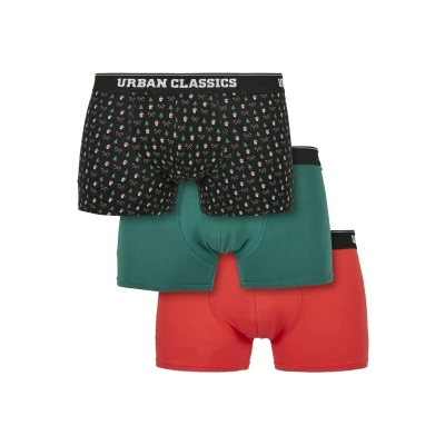 Abbildung von Urban Classics Boxershorts, Herren, Größe: 3XL, Nicolaus aop treegreen popred
