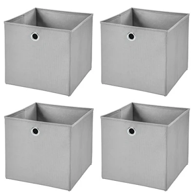 Abbildung von StickandShine Faltbox 4 Stück Faltboxen 28 x cm faltbar ohne Deckel Aufbewahrungsbox in verschiedenen Farben (4er SET 28x28x28) 28cm